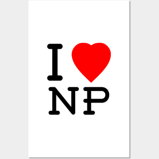 I Love NP (Newport) Posters and Art